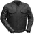 First Mfg Men's Cutlass Black Denim / Leather Jacket