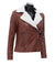 fur collar tan biker leather jacket  76697 zoom