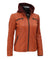 tan leather hooded jacket for women  96463 zoom 2