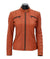 women tan leather jacket with hood  68102 zoom
