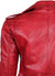womens snap tab collar leather biker jacket  32871 zoom