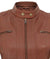 womens tan brown quilted leather jacket  33773 zoom